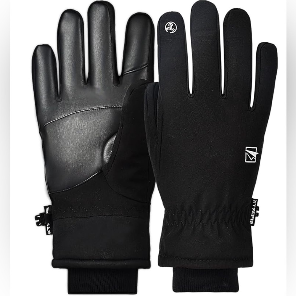 Yobenki Winter Gloves, -30F Touch Screen Thermal Gloves Windproof - Black